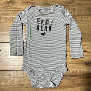 Carters striped light blue and whit 18M onesie
